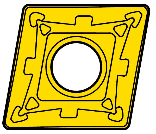 CNMG 120416E-M ;T9325 soustružnická destička negativní